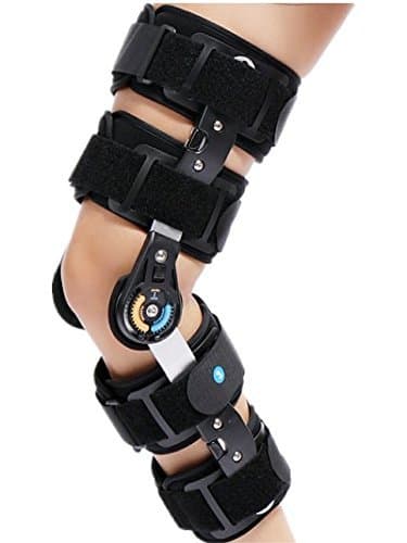 Universal Size Hinged ROM Knee Support Brace Orthosis for Knee Injury Recovery & Relieve Knee Burden