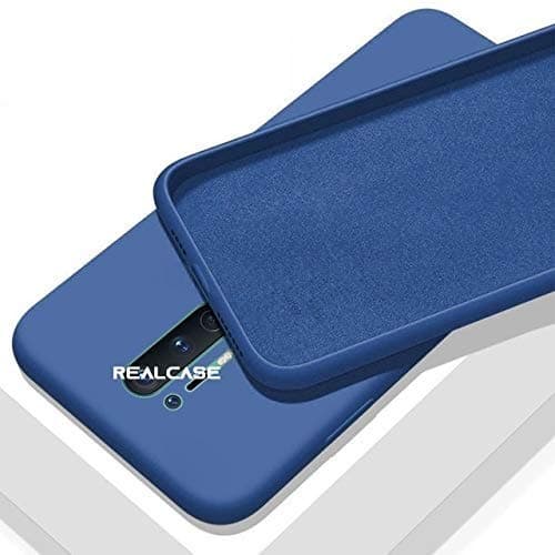 REALCASE OnePlus 8 Pro Back Cover | Liquid Silicone Gel Rubber | Full Protective Case Back Cover for Oneplus 8 Pro (S-Blue)