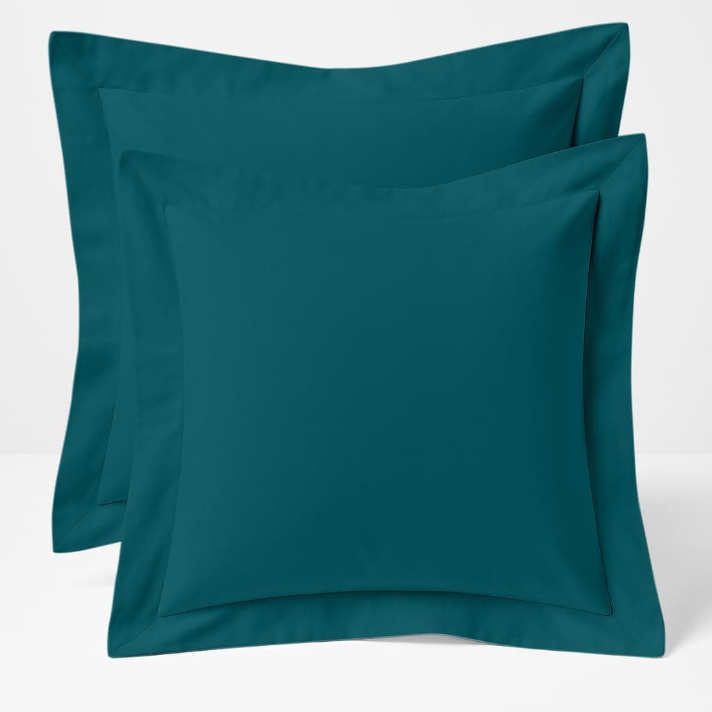 Comfort Beddings Export Quality 450 Thread Count 100% Egyptian Cotton Decorative Continental Pillow Cases, Pillow Covers Pack Of 2 - Teal (Decorative/Square Size 60 x 60 CM)