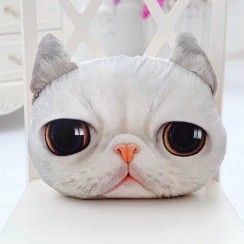 3d Effect Big Cat Face Decorative Car Sofa Decoration Chair Backrest Cuddle Pillow (cat4)