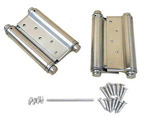 A Pair 5" Adjustable Double Action Spring Hinge Saloon Cafe Swing Door with Screws