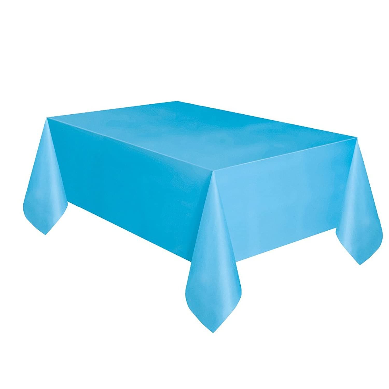Powder Blue Solid Rectangular Plastic Table Cover (54" x 108") 1 Count - Elegant Design & Premium Quality, Ideal For Parties, Events & Everyday Use