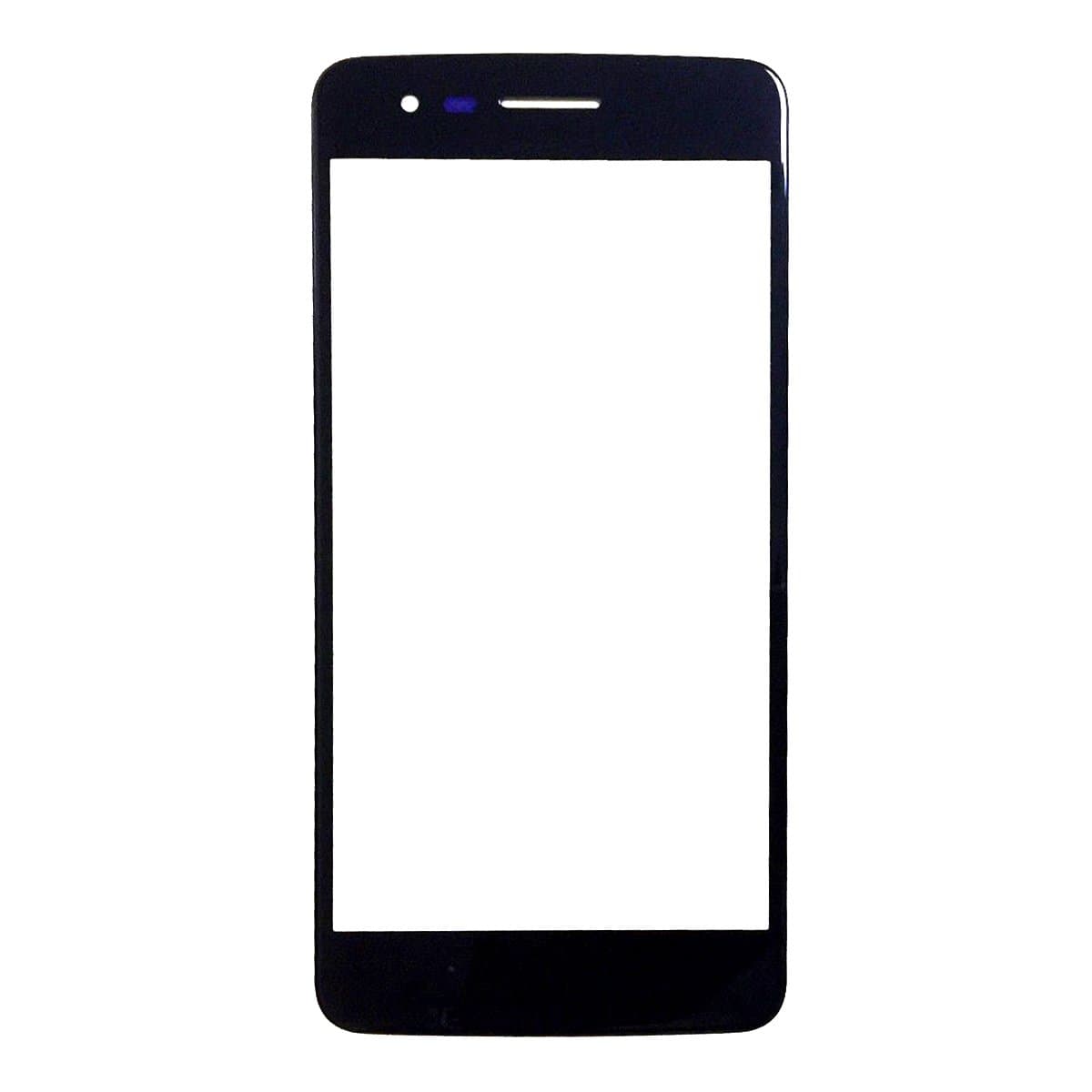 LG K8 (2017) Front Screen Outer Glass Screen Replacement Display Glass Front Display Glass Front Display Glass (Black) with Frame
