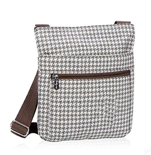 Thirty One Organizing Shoulder Bag in Grey Houndstooth