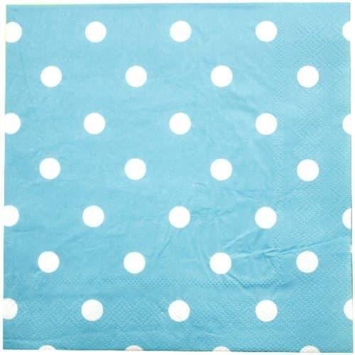 Robin Egg Blue Coordinating Classics Polka Dot Lunch Napkins 20ct