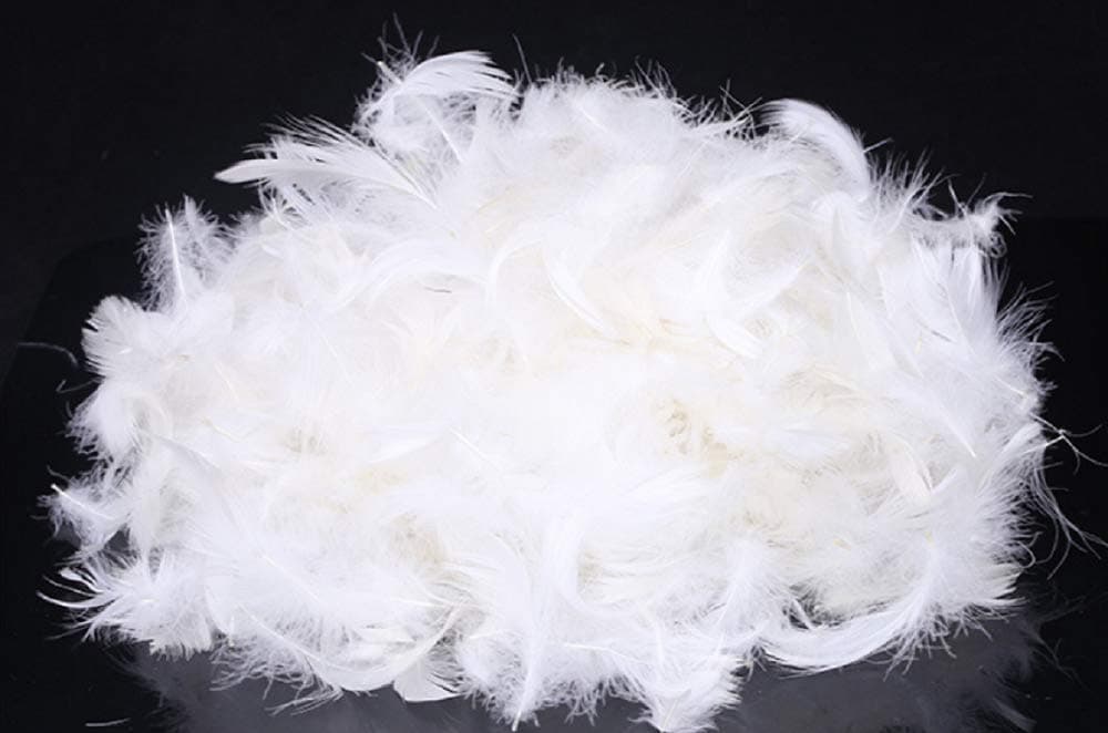 Bulk Natural 5% White Goose Down Feather Filling DIY - Make Your Pillow, Comforter, Sleeping Bag and More (1/2lb)