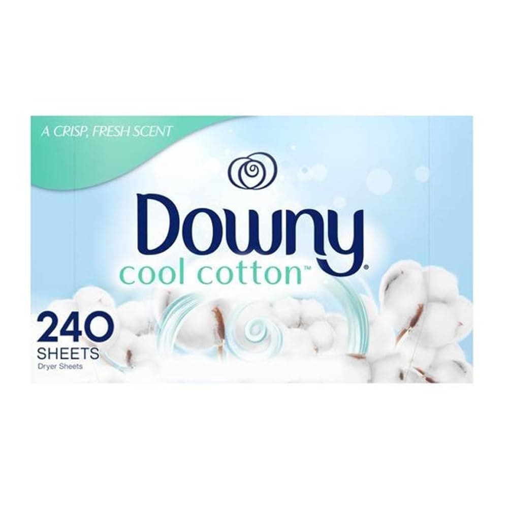 Downy Dryer Sheets Laundry Fabric Softener, Cool Cotton, 240 Count