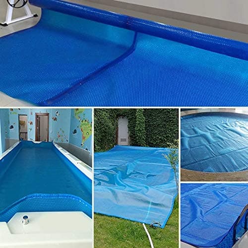 JLXJ Bubble Summer Solar Pool Cover, Rectangle Heating Blanket Heavy Duty Tarpaulin with Grommets, for Inflatable Swimming Pools, In-Ground Pools (Size : 4m x 5m(13ft×16ft))