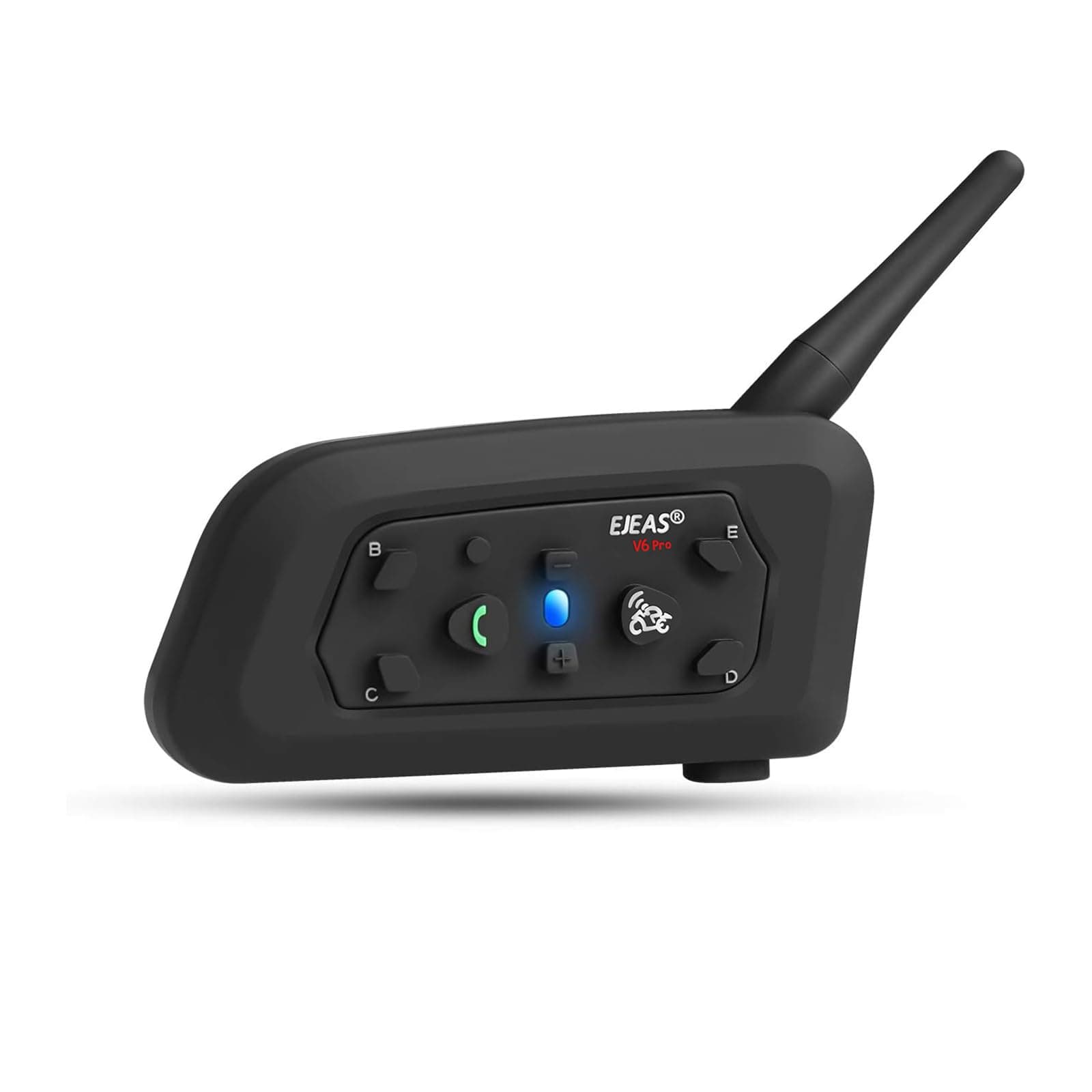 V6 Pro Motorcycle Helmet Bluetooth Intercom, 2-Way 1200M Motorcycle Bluetooth Headset Universal Communication System with Noise Cancellation and Waterproof for Dirt Bike/ATV/Snowmobile (1PC)