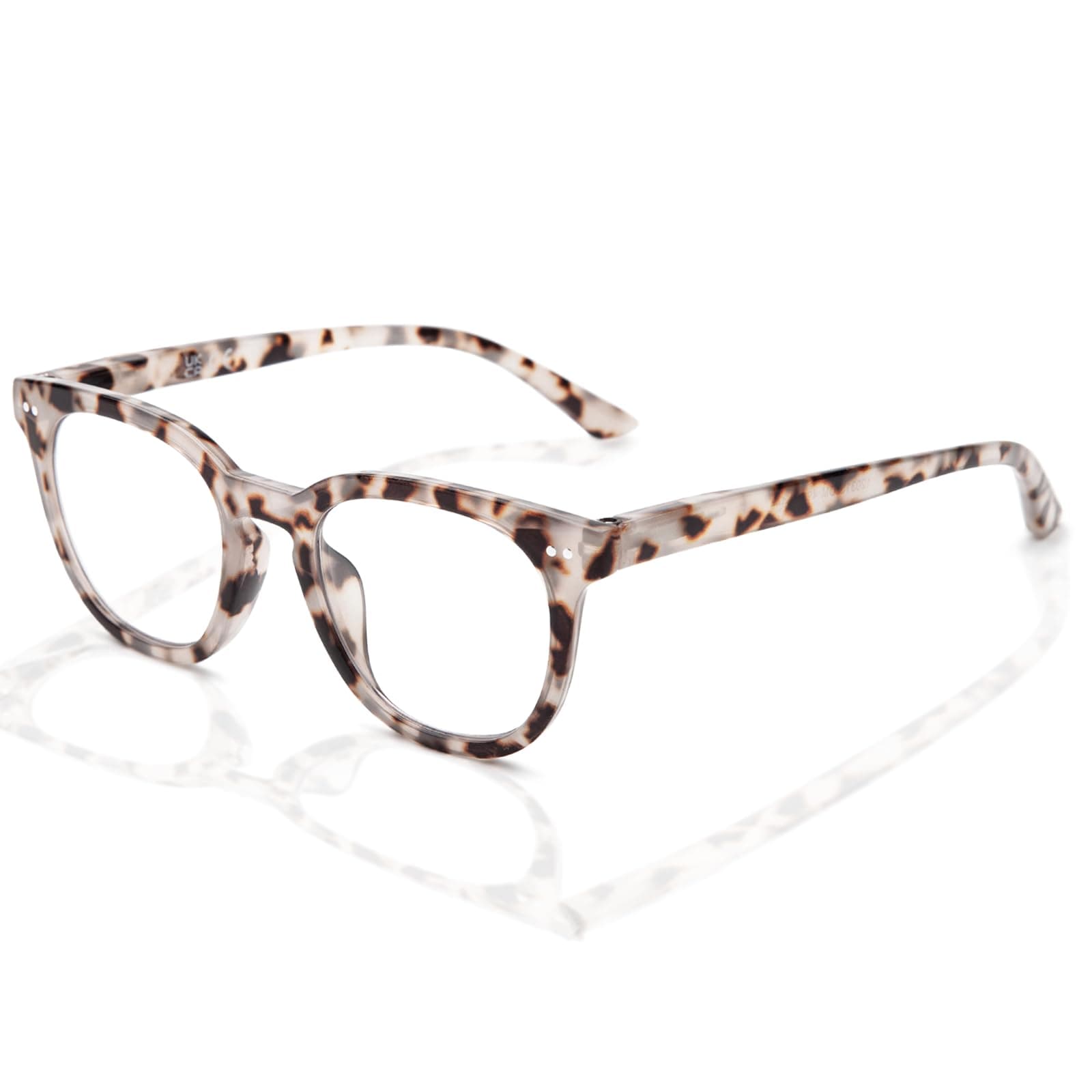 LianSan Reading Glasses for Women - Stylish Blue Light Blocking Computer Readers with Spring Hinge(Leopard,1.0x)