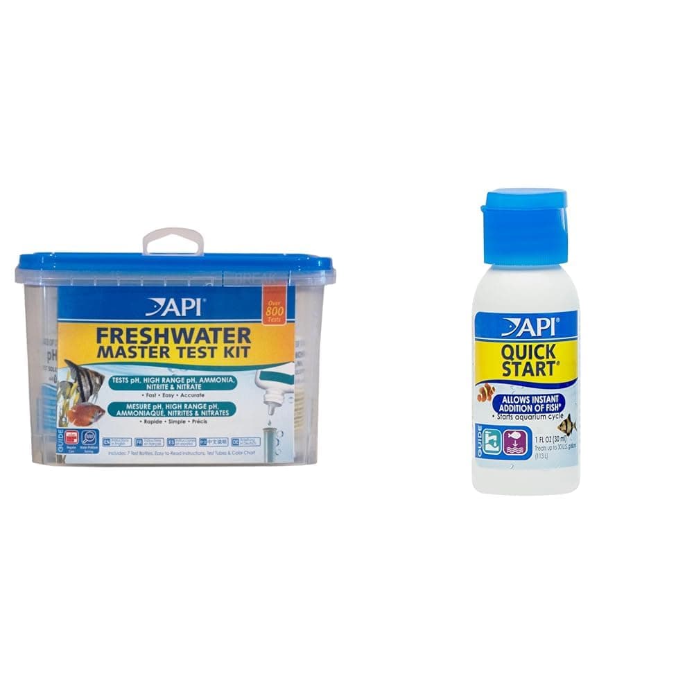 800-Test Freshwater Aquarium Water Master Test Kit and Nitrifying Bacteria for Freshwater & Saltwater Aquariums