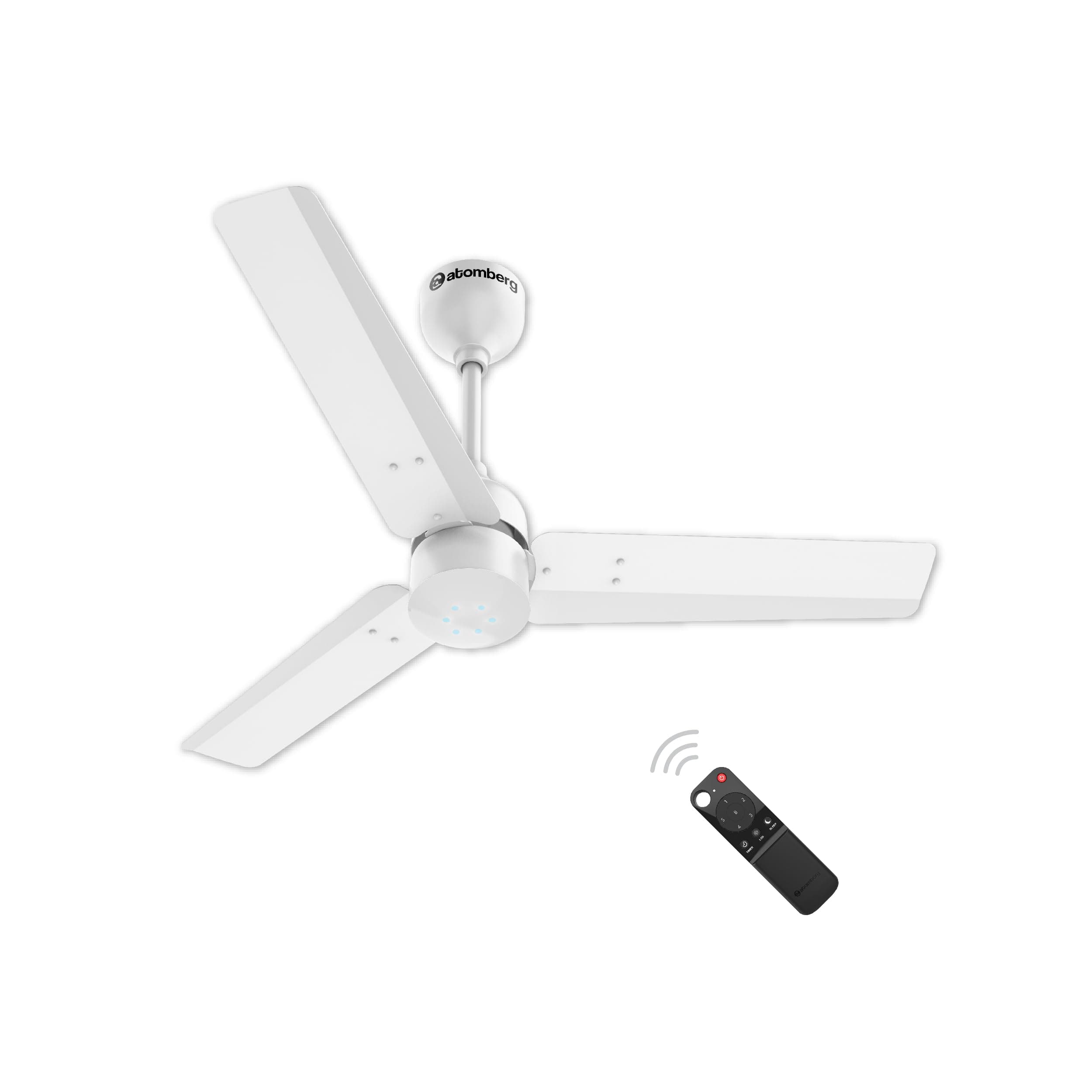 Renesa 900mm BLDC Ceiling Fan with Remote Control | BEE 5 star Rated Energy Efficient Ceiling Fan | High Air Delivery with LED Indicators | 2+1 Year Warranty (Gloss White)