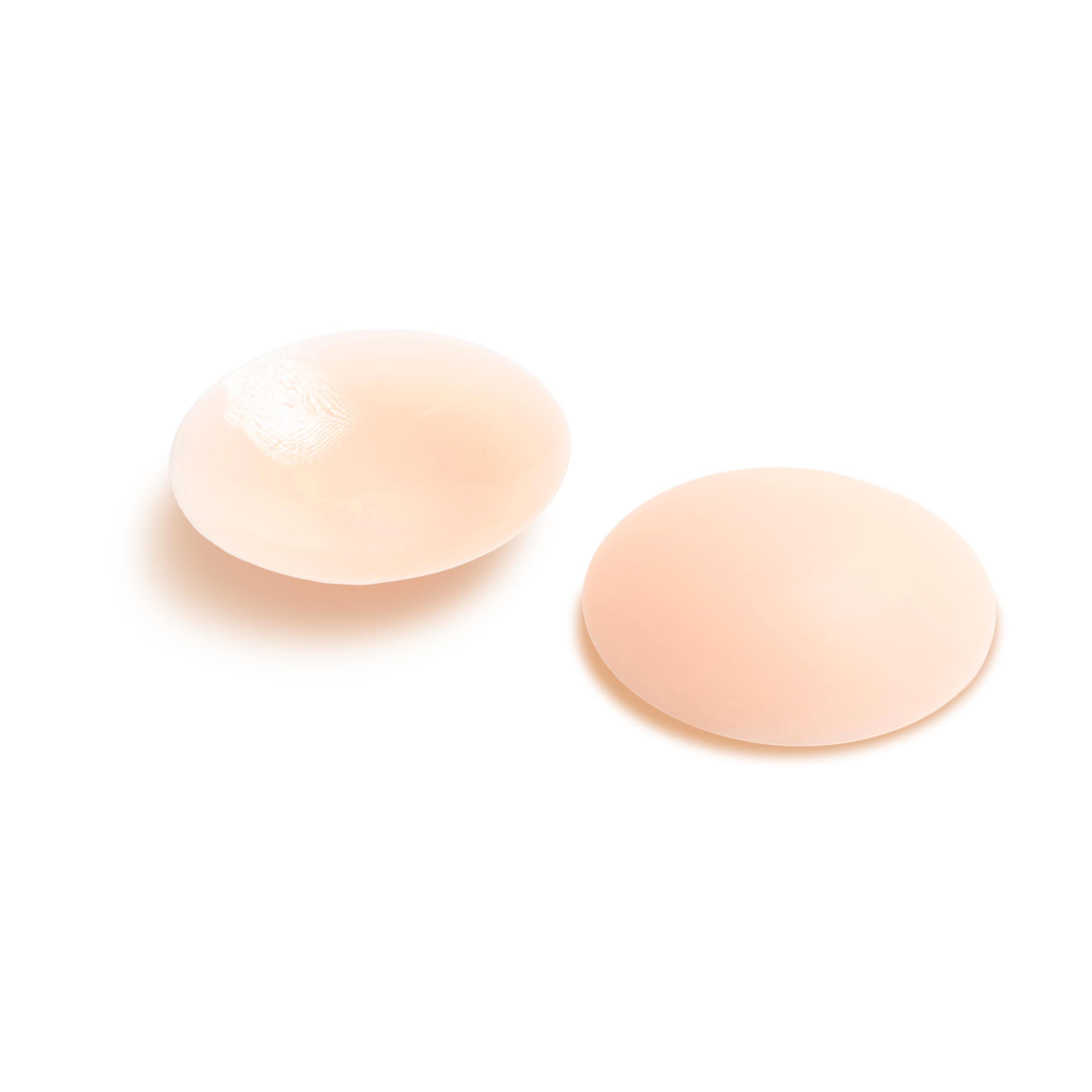 Bare It All Ultra-thin, Adhesive, And Reusable Round Silicone Nipple Covers for Women - Medium & Plus Sizes