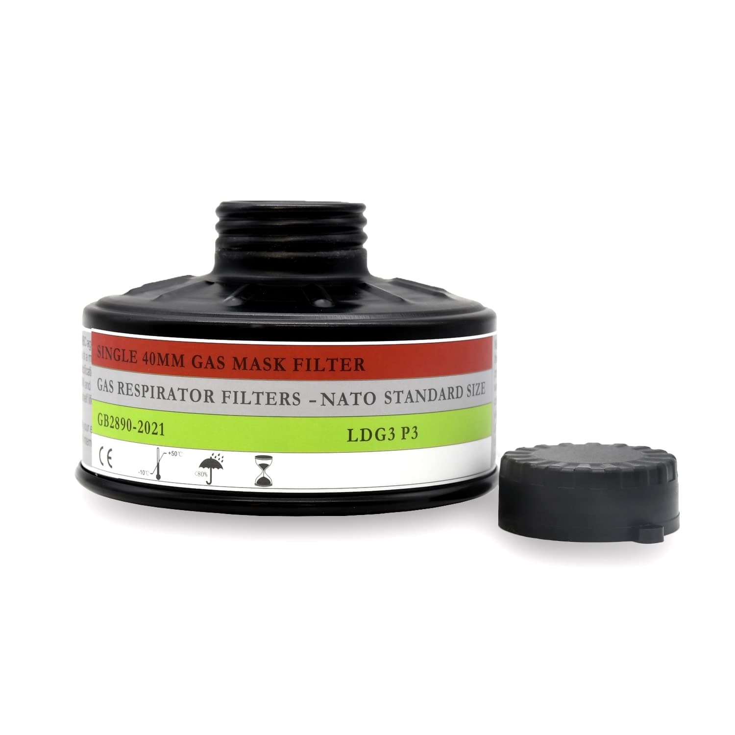 Filter NATO Specifications NBC for 40mm Face Cover Filter with Long Shelf Life. 10 Years