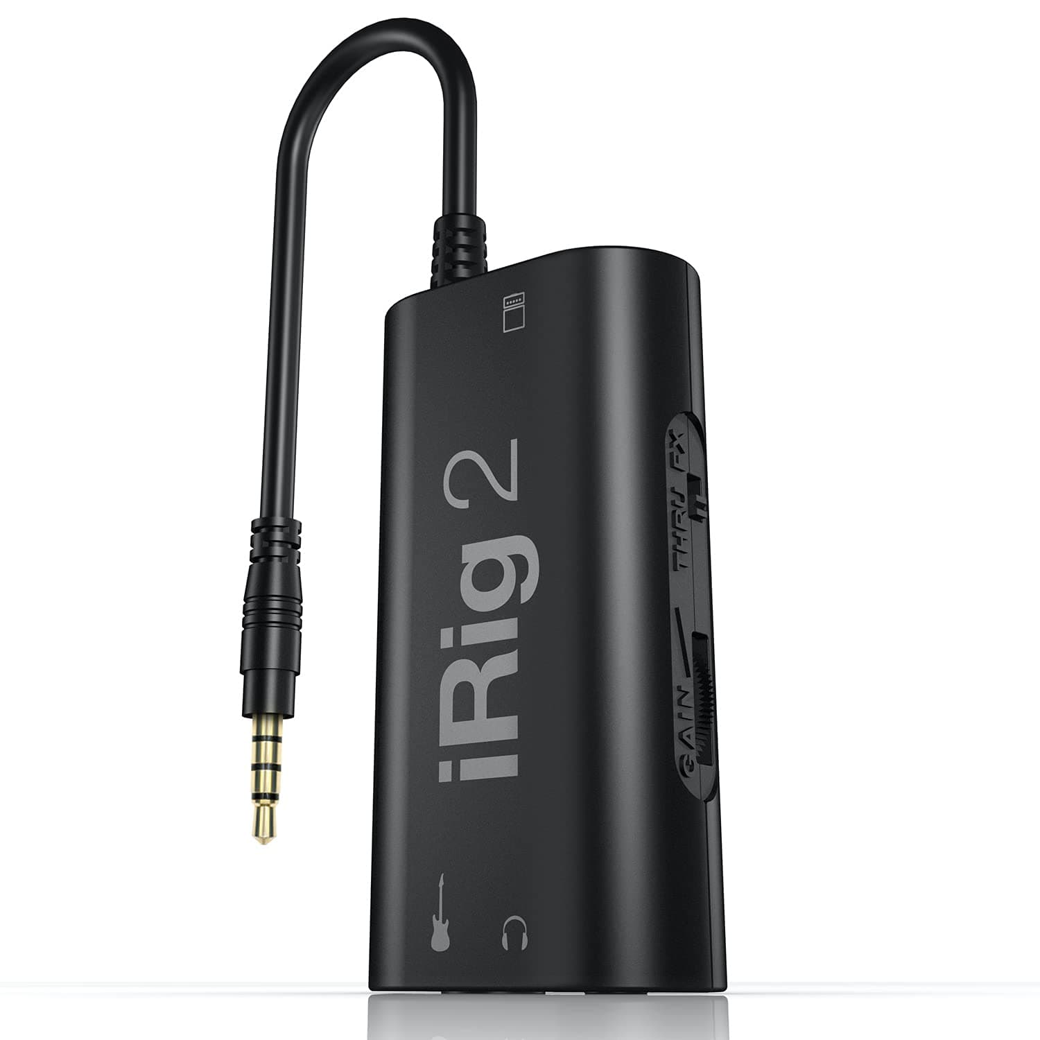 iRig 2 Guitar Interface for iOS and Mac TRRS Guitar Interface with Stereo Headphone, Interface Adaptor for iPhone, iPod Touch & iPad