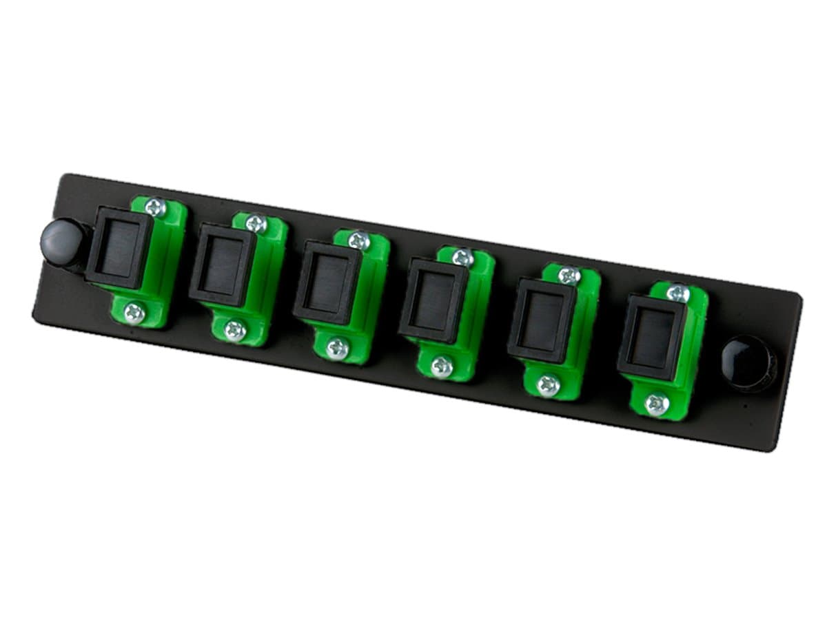 LCX Fiber Optic Patch Plate 6 Termination SC/APC - Black (055-0000-6070-BLK)