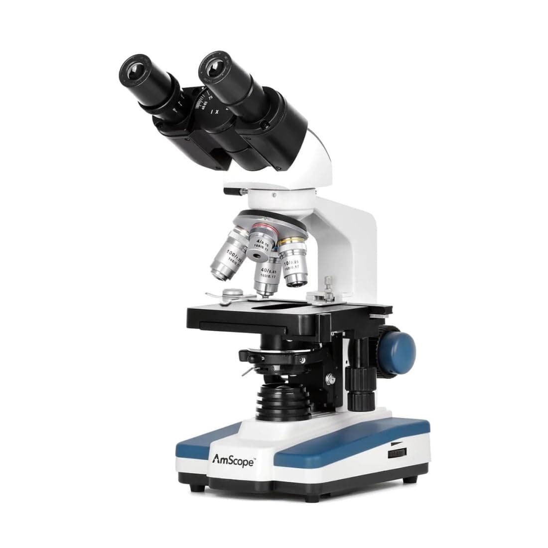 B120 Series Student & Professional LED Binocular Compound Microscope - 40X-2500X Magnification - Includes 5MP USB Camera & Siedentopf Head