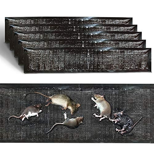 QGHAPPY 5 Pack Mouse Glue Trap Extra Large PU Leather Mouse Glue Mats(47.5"x 11") Strongly Adhesive Mat Traps for Mice Rats Rodents Cockroaches Bugs