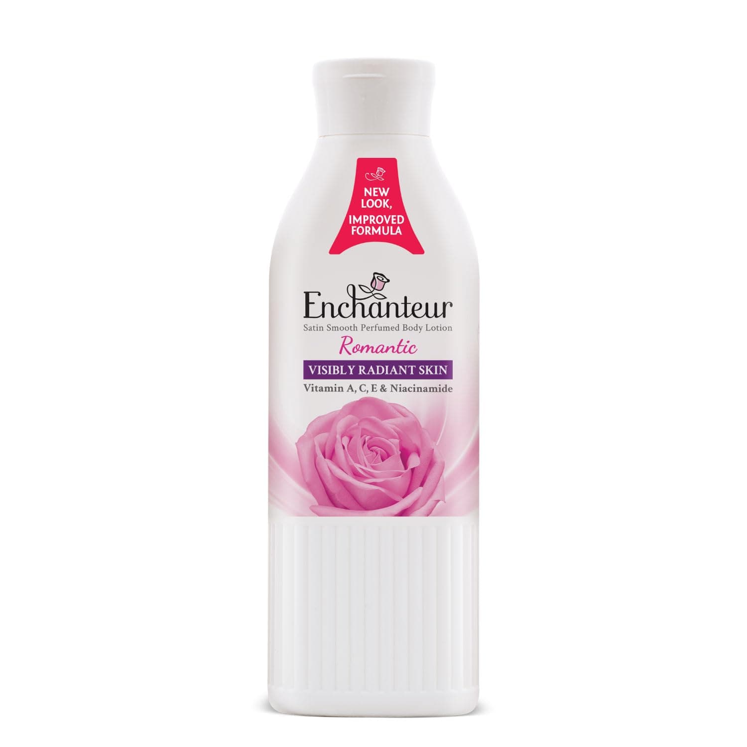 Enchanteur Romantic Perfumed Body Lotion, 250ml | With Vitamin A, C, E & Niacinamide | Fast Absorbing, Hydrating, Water Based, Non-Greasy, Floral French Fragrance for Silky Smooth Skin