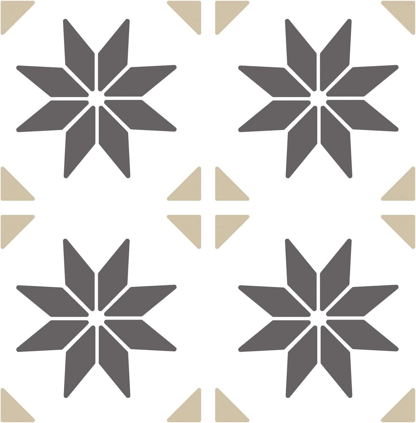 d-c-fix self Adhesive Floor Tiles Vivid Stars Patterned 11 Pack 30,5 cm x 30,5 cm - Peel and Stick Vinyl Stickers for Bathroom & Kitchen