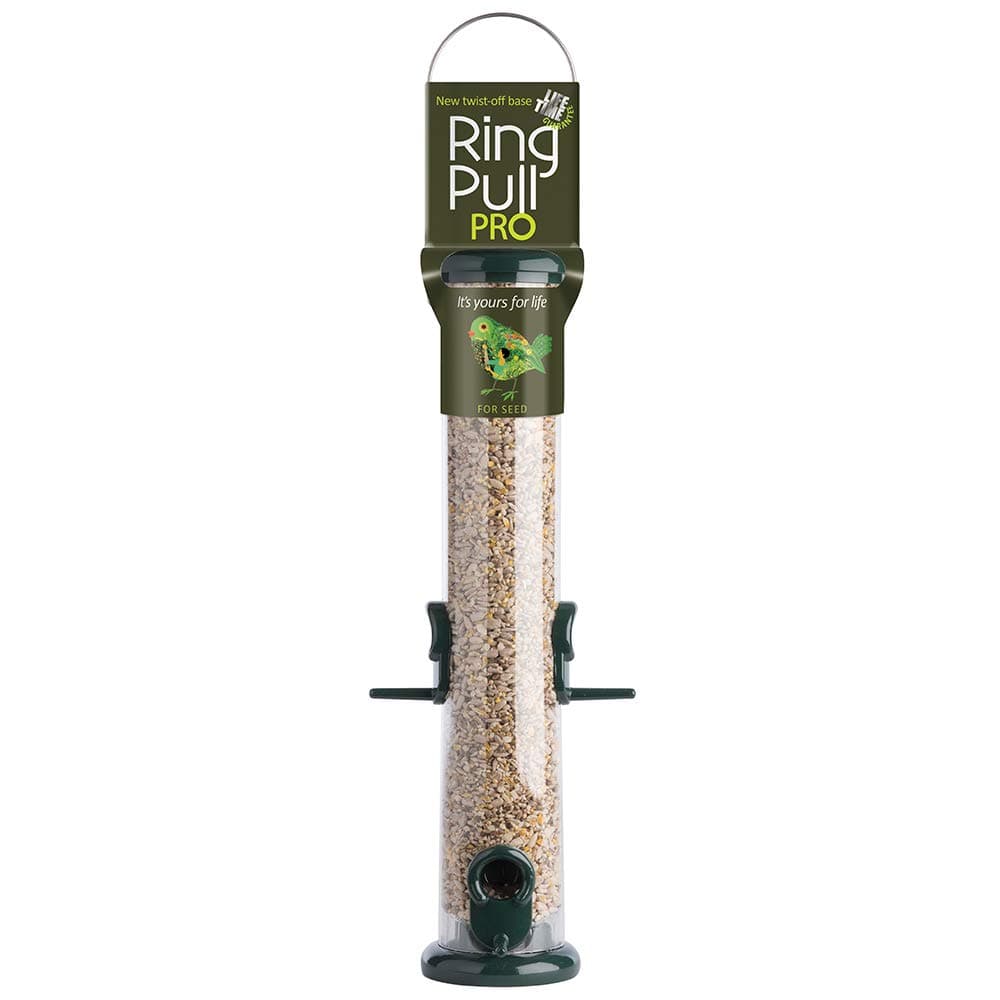 Jacobi Jayne RP2-S2G Ring Pull Pro Large Capacity Hanging Wild Garden Bird Seed Feeder, Green, 510.0 mm*140.0 mm*140.0 mm
