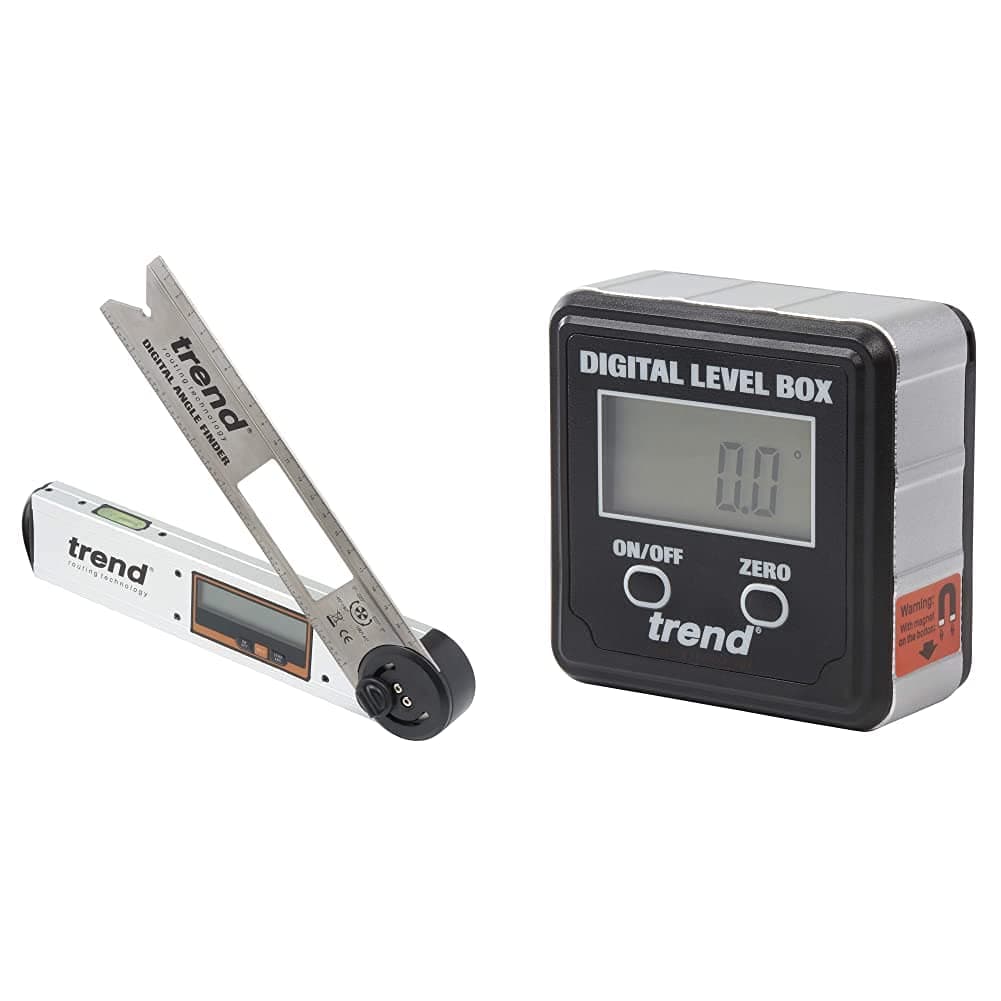 TrendDAF/8 Digital Angle Finder and Level,Silver, 200mm, 8 Inch & DLB Digital Level Box, Black
