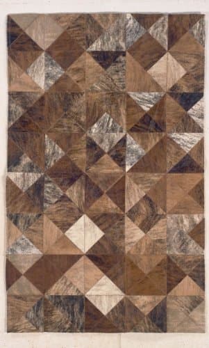 Hellenic Area Rugs: Cow Hide Patchwork Rug: CH07 Diamonds: 5'x8' Rectangle