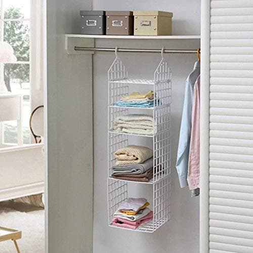 Seven Moon Folding Hanging Clothes Dormitory Plastic Storage Holders and Racks Closet (Random Colour)