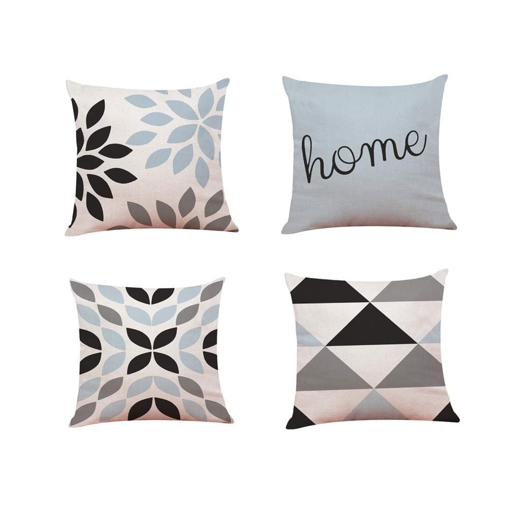 4-Pack Christmas Throw Pillowcase Decor Sofa Cushion Cover Car Tree 18"x18"