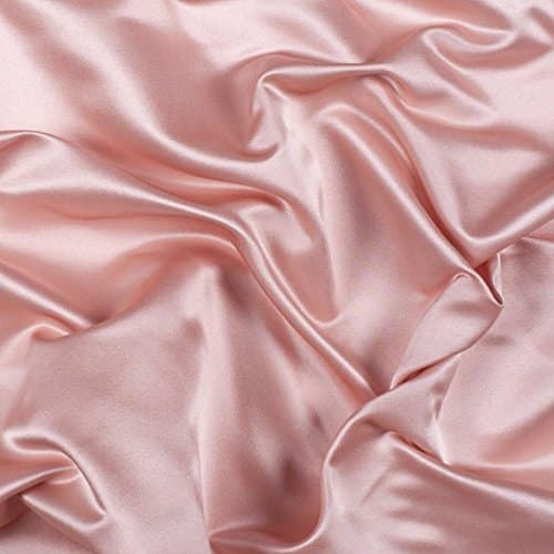 100% Pure Silk Satin Sheet Set 7pcs, Silk Fitted Sheet 15'' Deep Pocket,Silk Flat Sheet,Duvet Cover&Pillowcases |Cool Soft Silk Sheets|Wrinkle Free Fade Resistant| King, Rose Pink