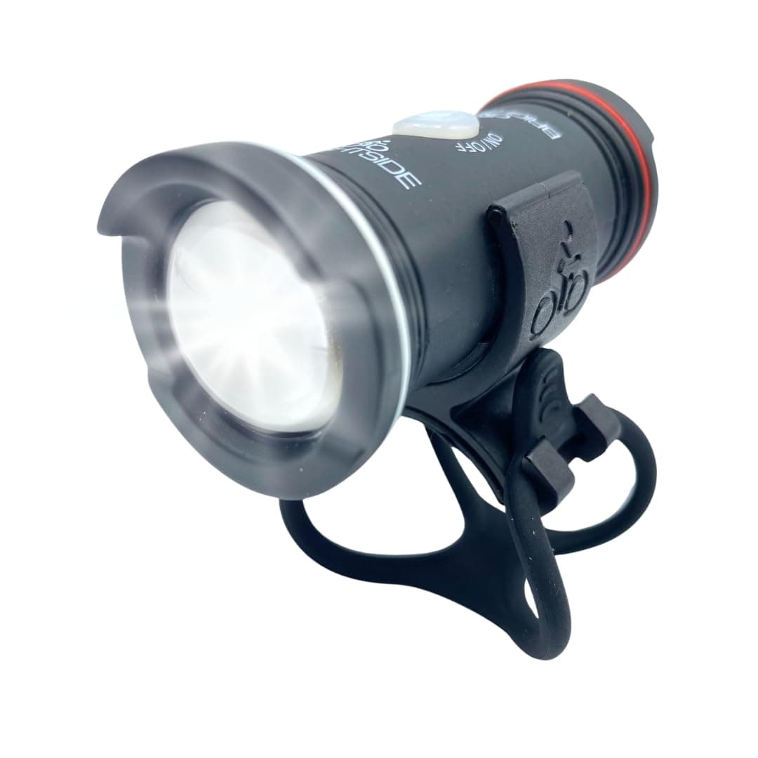 Brightside Front and Rear 3 in 1, Multi Function Be Seen Light for Bike Helmets. 43 Hour Runtime. Fits Most Helmets. Bright and Lightweight. Waterproof and Rechargeable Helmet Light.