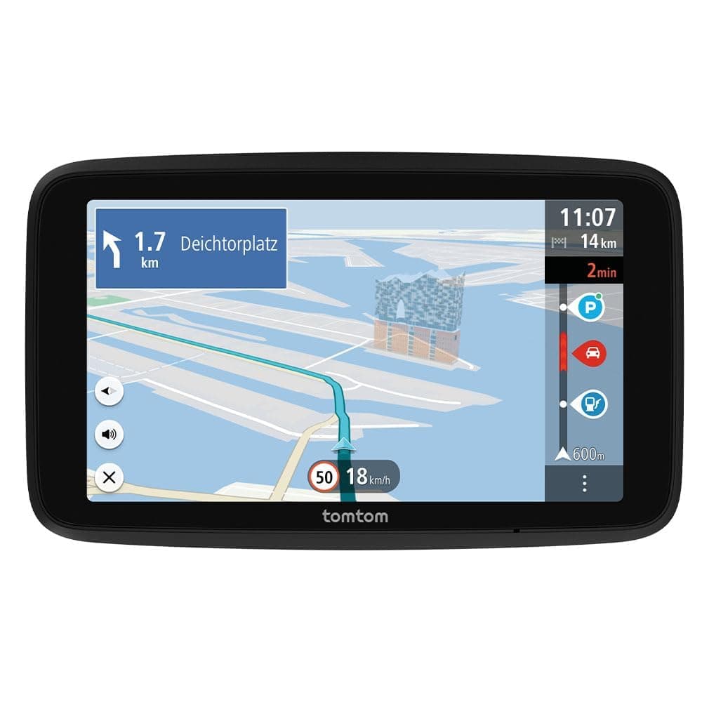 – Car Sat Nav GO Advanced (6 Inch, with Traffic Information, Speed Cam Alert Trial, World Map Updates Included, Updates via WiFi, Moving Lane Guidance, Visual Cues, Integrated Reversible Mount)