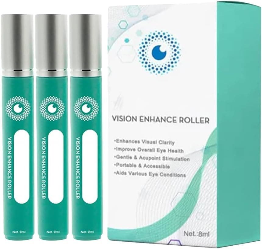 Vision Enhance Roller, Vision Enhance Roller, Eye Massage Roller, Alleviates Eye Strain, Relieve Eye Strain, Enhances Visual Clarity (3 Pcs)