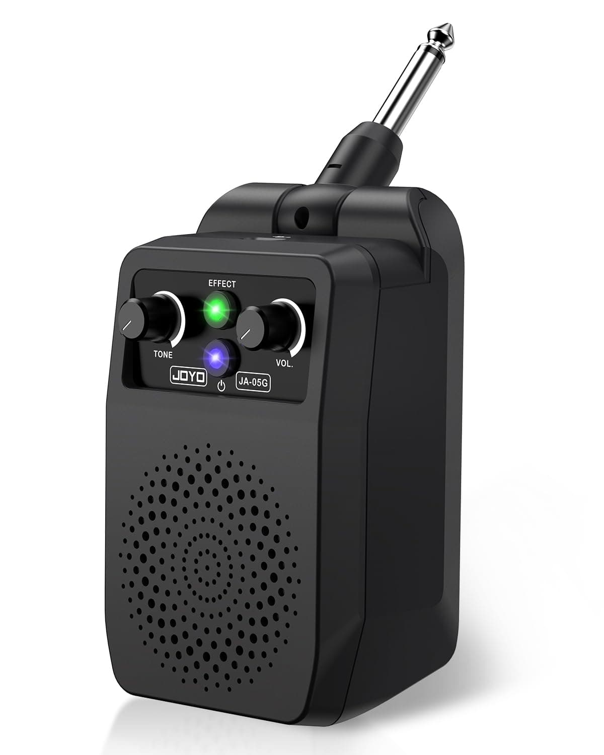 Mini Amp 5W Portable Plug in Practice Electric Amp Bluetooth Rechargeable Combo Guitar Amplifier Built-in 4 Effects Clean, Overdrive, Distortion, Reverb (JA-05G)