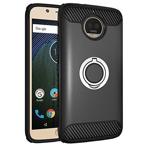 Moto G5S Plus Case (Does NOT FIT Moto G5 Plus or Moto G5S) with Dual Layer Shock Absorbtion Cover, and Kickstand Ring- Safeguard and Enhance Your Phone's Looks with Cresc Armor for Your Phone
