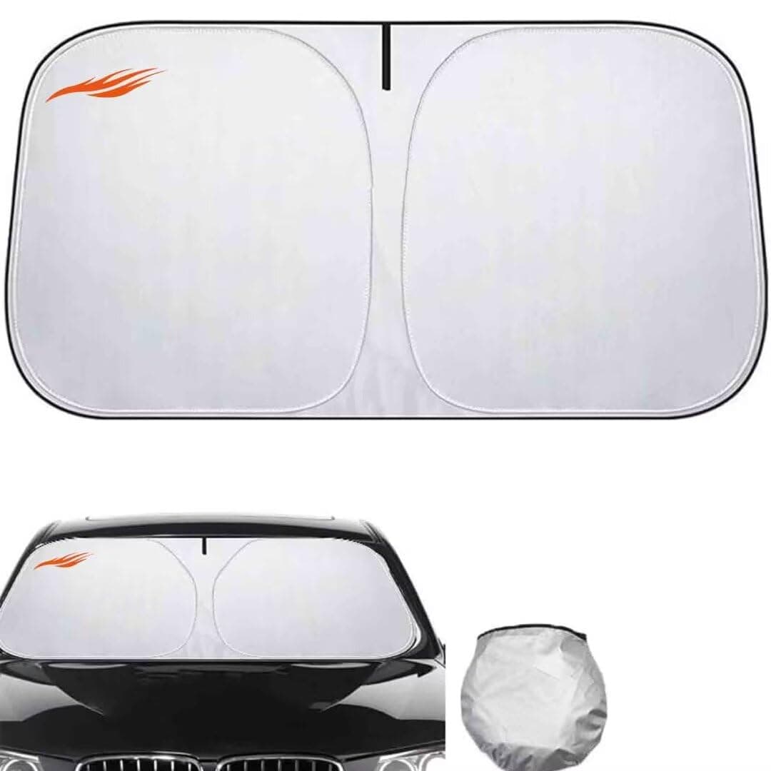 Sun Visor for car windscreen Compatible with VW ID.4 2020-2024,car Screen Cover car Sunscreen windscreen,Blocks Sunlight, Heat and UV Rays(Silver)