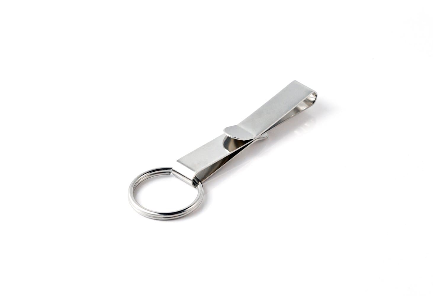 Key Holder, Belt Clip Key Accessory with Split Ring & Steel Belt Clip, Chrome (0303-131)
