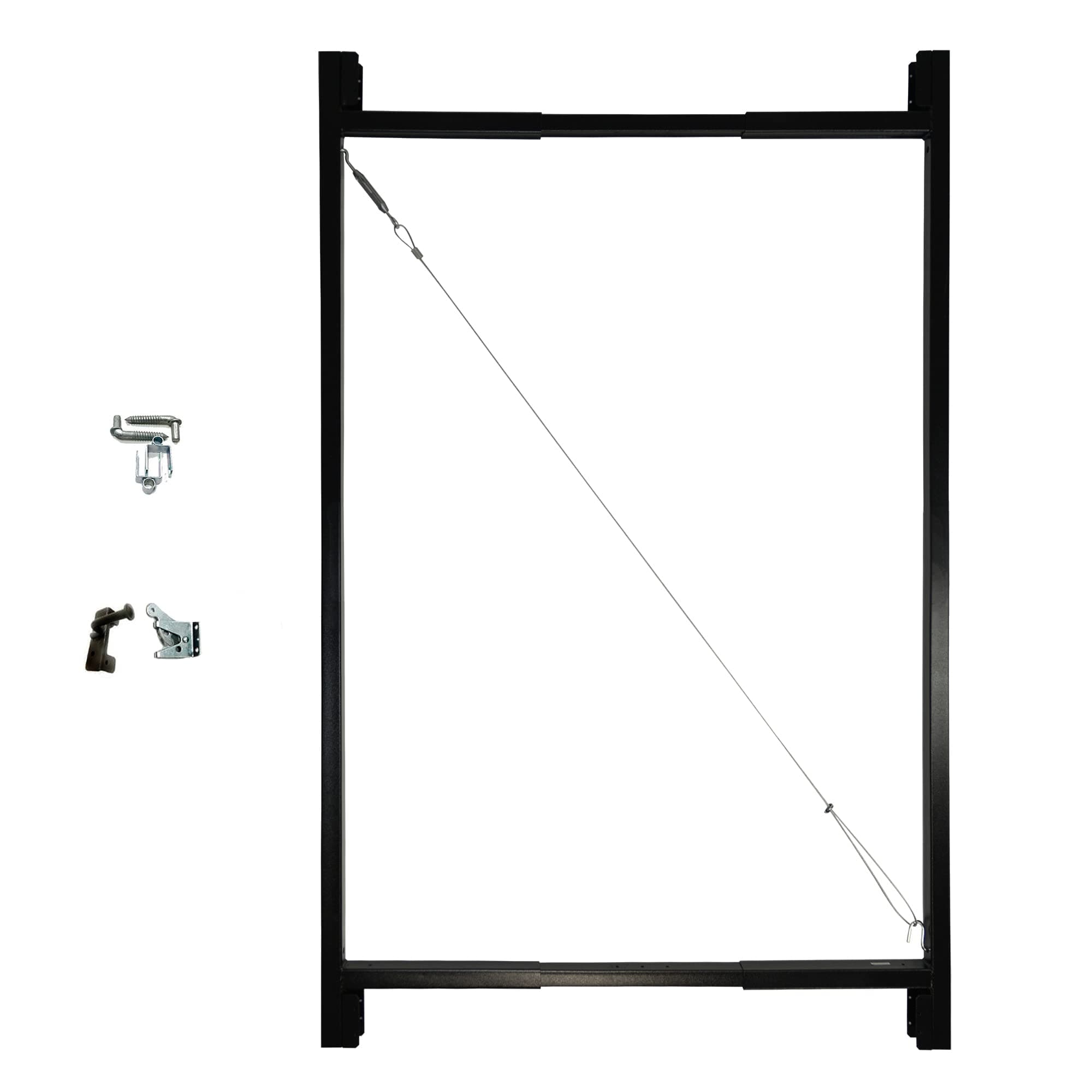 Adjust-A-Gate - Steel Frame DIY Gate Building Kit - Fits gates 36” to 72” wide, up to 6’ tall - New Black Color - AG72LTP