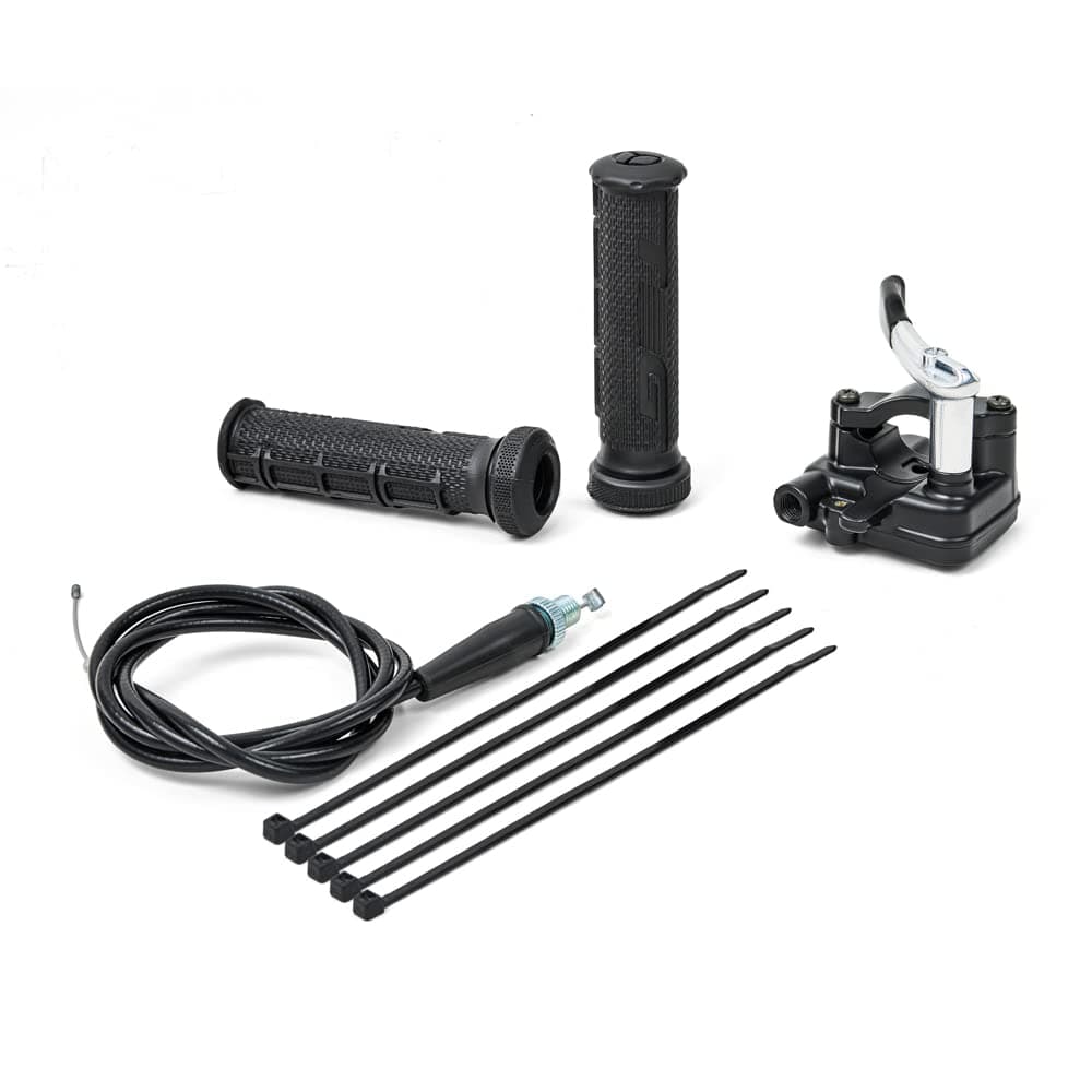 PUCKY New 7/8'' 22mm Thumb Throttle Cable Accelerator Handle Assembly for 50cc 70cc 90cc 110cc 125cc 250cc ATV Quad Go Kart TaoTao Pit Bike (Black)