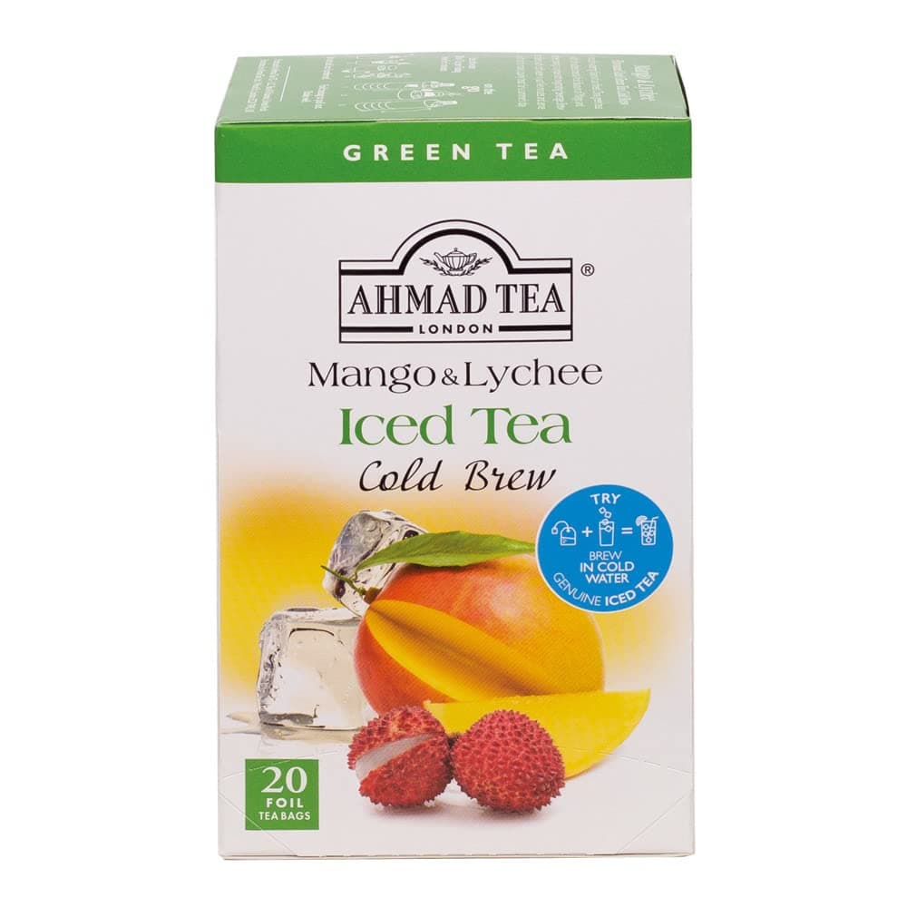 Ahmad Tea Mango & Lychee Cold Brew | Green Tea - 20 Teabag Sachets