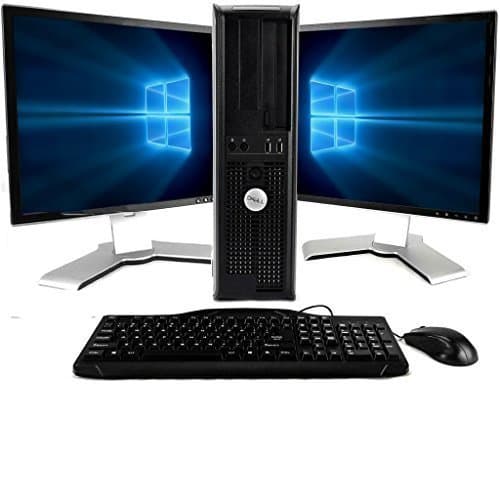 Dell OptiPlex, Super-fast Core 2 Duo Processor, 4GB Memory, 500GB hard drive, Two 19" monitors(Brands may vary), Windows 10, New Keyboard/Mouse