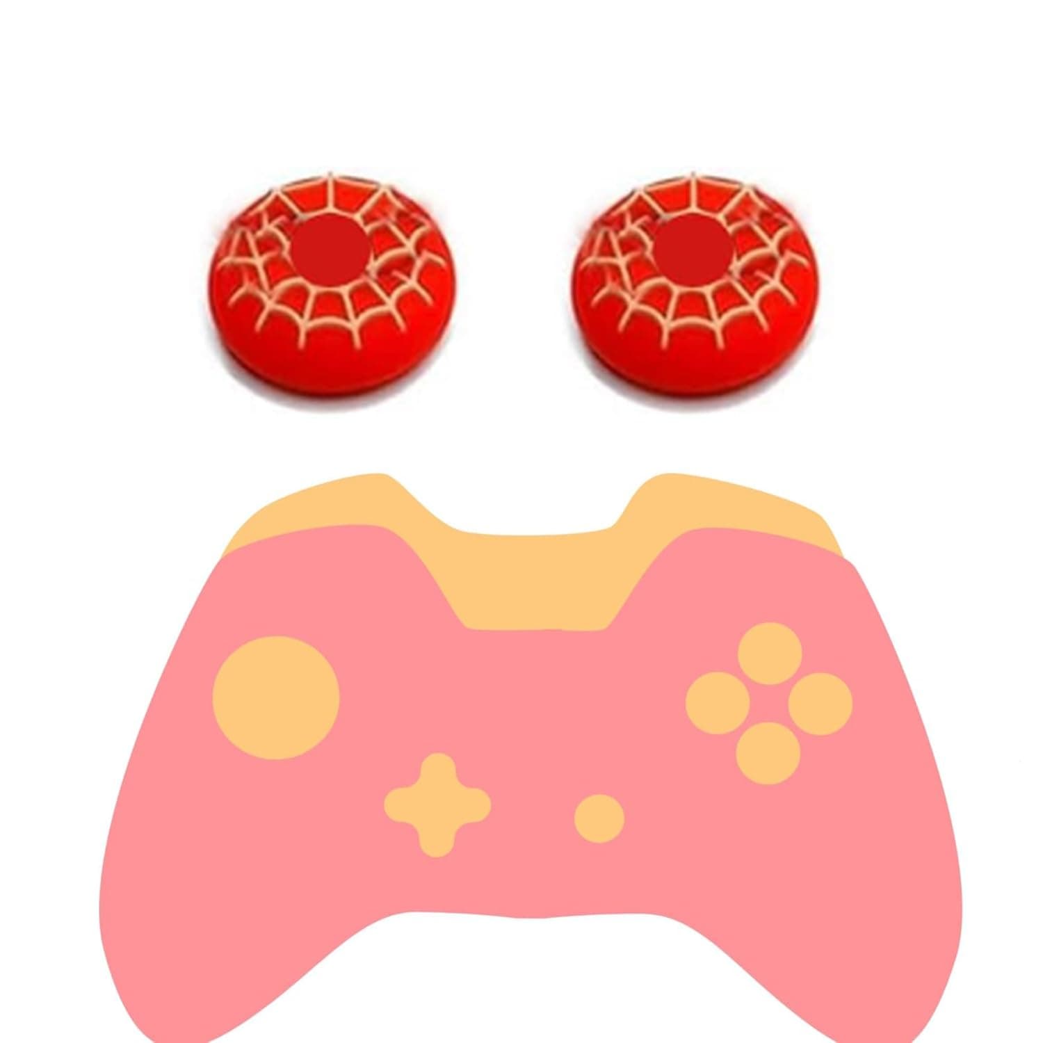 2Pcs Analog Thumb Grip Stick Cover, Wireless Controllers Game Remote Joystick Cap, Fantastic Non-Slip Silicone Handle Protection Cover for PS5/PS4/Xbox one/360/NS PRO