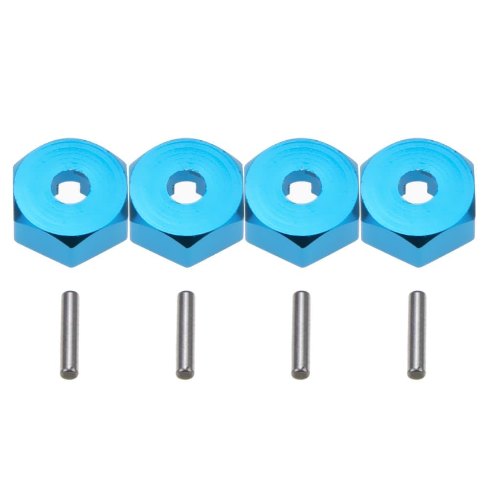 Wheel Hub Hex Adapter Diameter M12 12mm Thickness M5 5mm Aluminum for 1/10 RC Hobby Model Car Buggy Truck Upgraded Hop-Up Parts HSP Axial HPI Traxxas Himoto 102042 4Pcs Blue