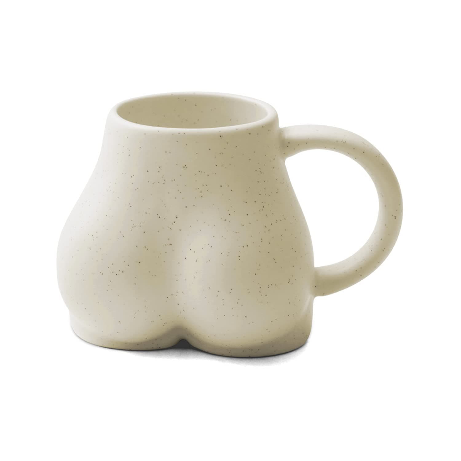 JIAHG Nordic Ins Style Butt Shape Ceramic Mug with Handle Solid Color Coffee Mug Drinking Water Cup Gifts for Christmas Valentine’s Day Home Office Decorative Personalized Milk Tea Cup 300ml/10.2oz