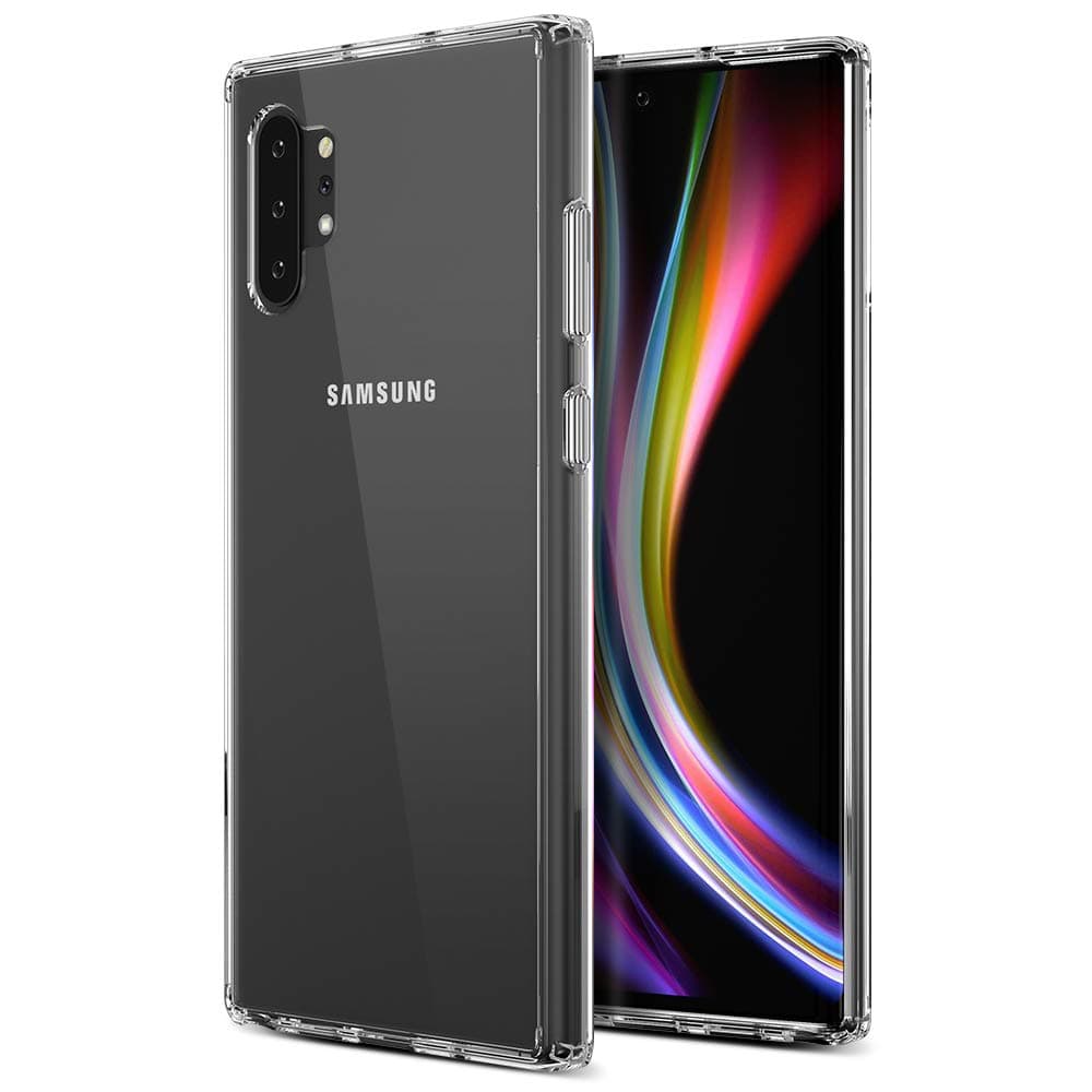 TrianiumClarium Case Designed for Galaxy Note 10 Plus Case/Galaxy Note 10 Plus 5G (2019, 6.8" Display Phone) - Reinforced Corner TPU Cushion and Hybrid Rigid Clear Back Plate Protection - Clear
