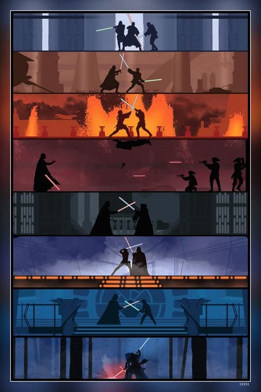 POSTERDADDY Star Wars Jedi Rogue One Sith Star Wars The Force Awakens Matte Finish Paper Poster Print 12 x 18 Inch (Multicolor) PD-12151