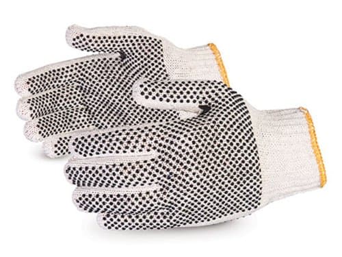 Superior SCP2D Sure-Grip Cotton/Polyester 2 Side PVC Dots String Knit Glove, Work, 7 Gauge Thickness, X-Large, Natural (Pack of 1 Dozen)