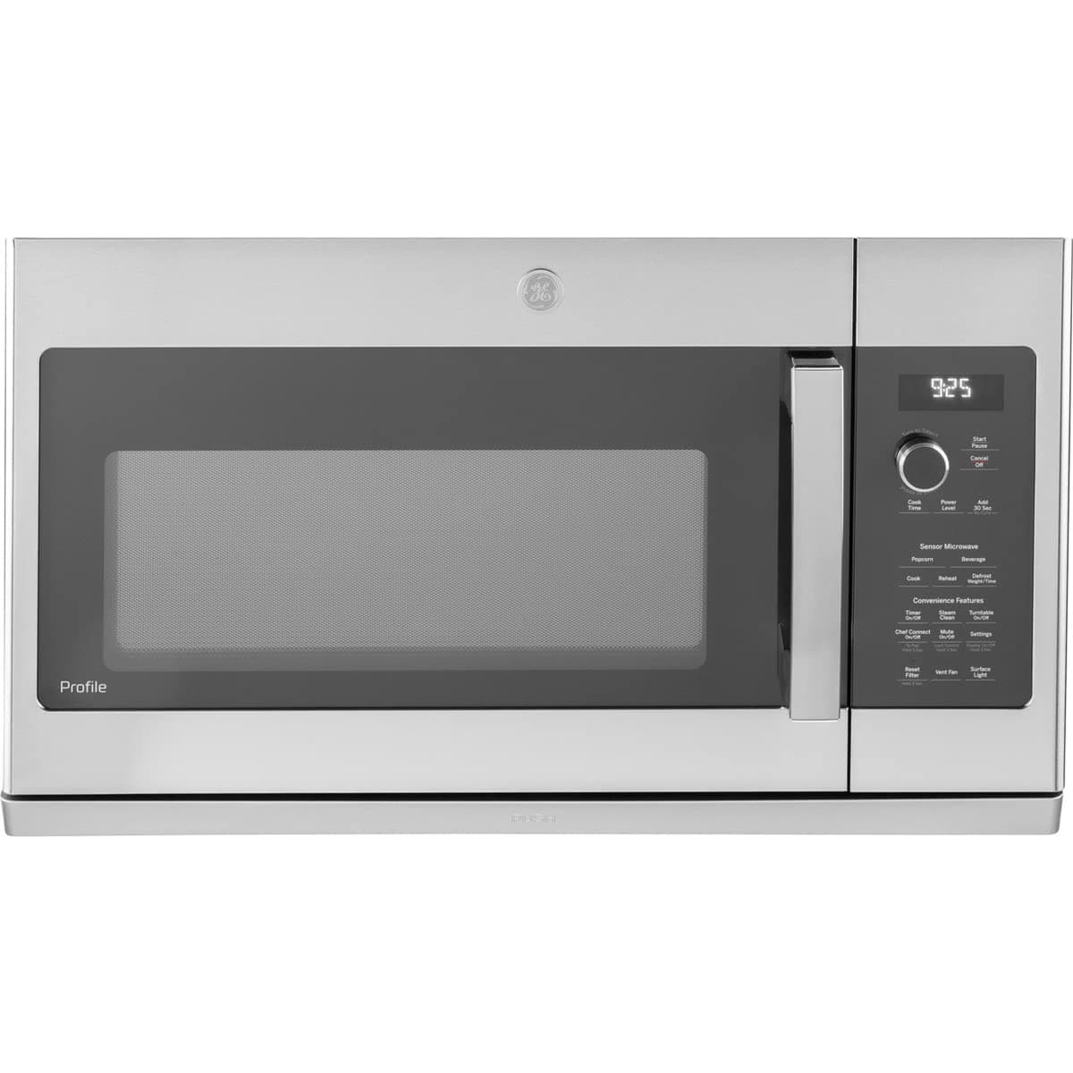 Profile 2.2 cu. ft. Over The Range Microwave in Stainless Steel with Extendable Slide-Out Vent