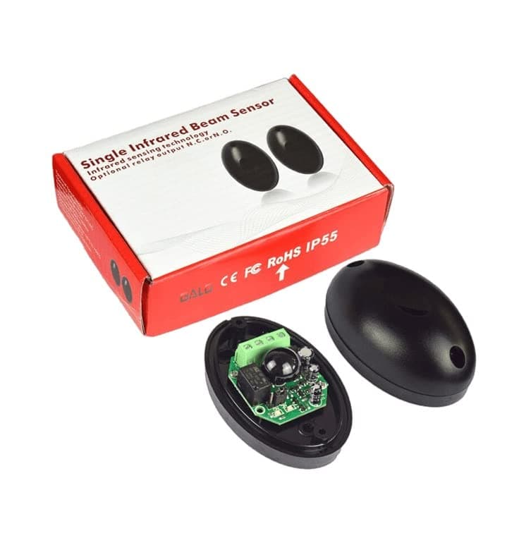 Real Instruments ABO-20 Single Beam Light Radar Motion Sensor Door Window Burglar Gates Safety Infrared Radiation Alarm Sensor Set Barrier Photoelectric Infrared Detector for Automatic Doors