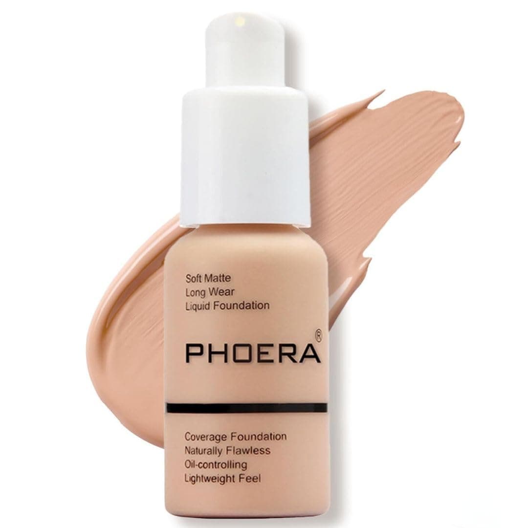 Phoera Full Coverage Face Foundation (103 Warm Peach) - Achieve Flawless Radiance with Long-Lasting Perfection | Professional Makeup for a Natural Glow | Ideal for All Skin Tones (30 ML)